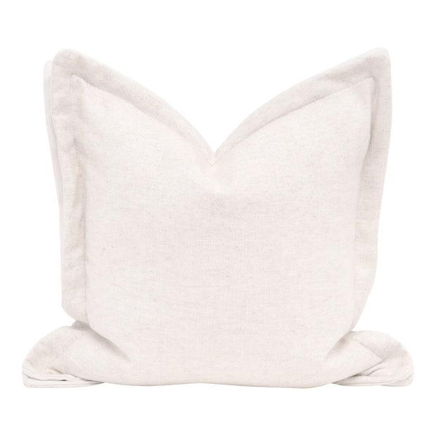 Essentials For Living The Little Bit Country 22” Essential Pillow ~ Performance Textured Cream Linen, LiveSmart Machale-Ivory Flange