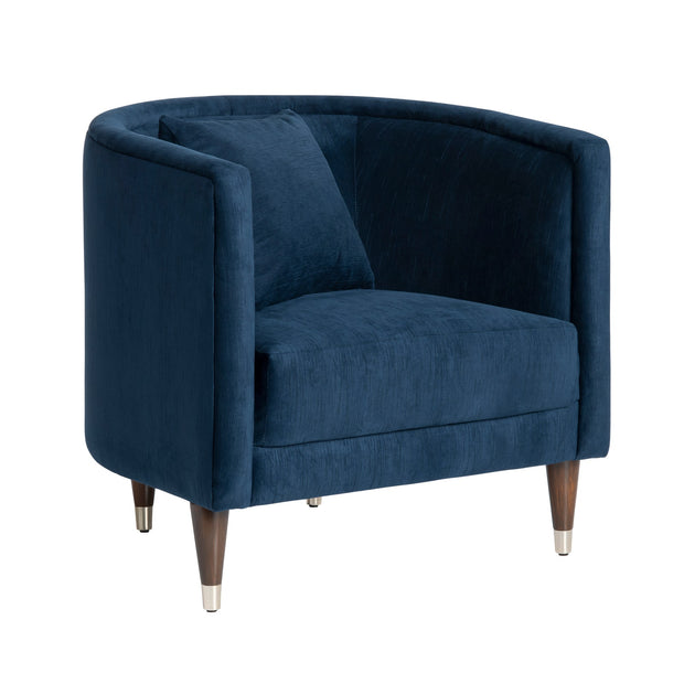 Crestview Collection Tarek Sergovia Marino Blue Armchair
