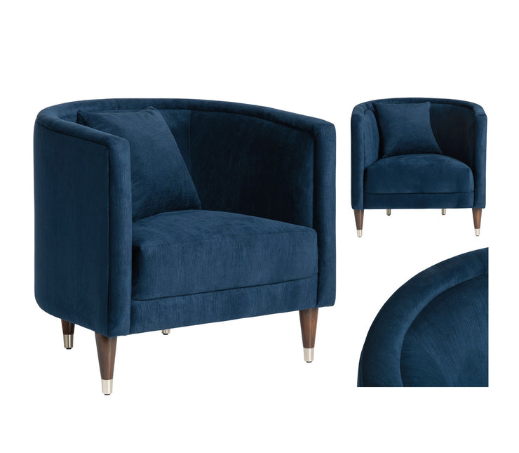Crestview Collection Tarek Sergovia Marino Blue Armchair