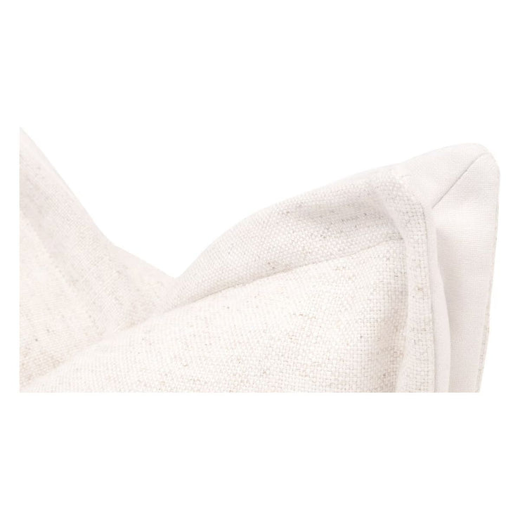 Essentials For Living The Little Bit Country 22” Essential Pillow ~ Performance Textured Cream Linen, LiveSmart Machale-Ivory Flange