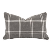 Essentials For Living The Not So Basic 20” Essential Lumbar Pillow ~ LiveSmart Walden Smoke, LiveSmart Machale-Ivory Piping