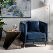 Crestview Collection Tarek Sergovia Marino Blue Armchair