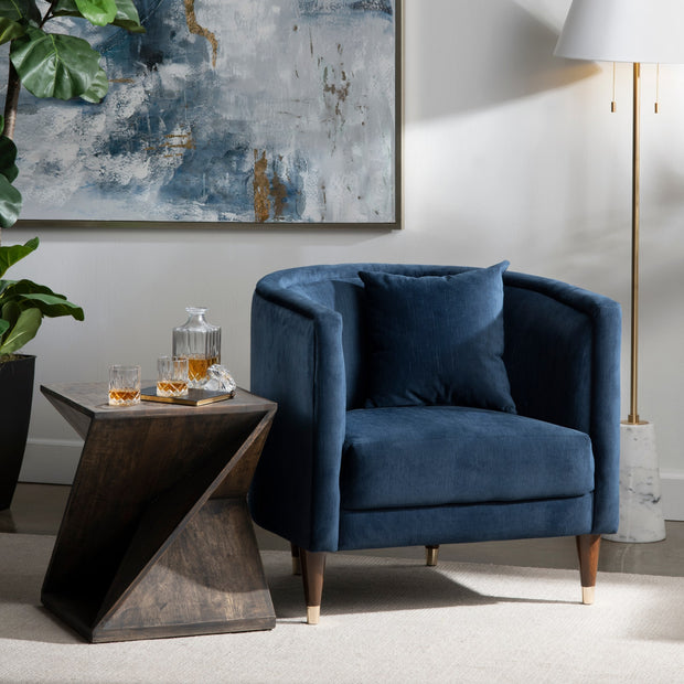 Crestview Collection Tarek Sergovia Marino Blue Armchair