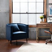 Crestview Collection Tarek Sergovia Marino Blue Armchair