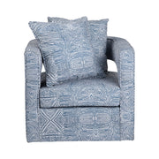 Crestview Collection Forma Blue and White Accent Chair