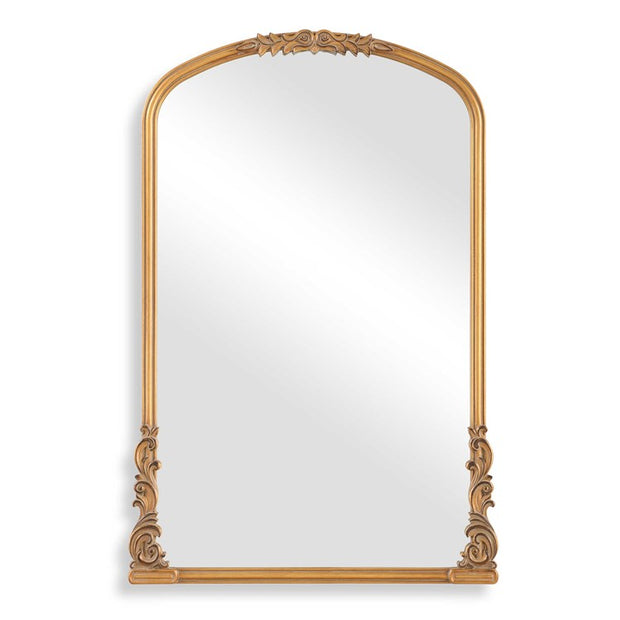 Casa Bella Living Engineered Wood Finished Rich Antique Gold Mirror