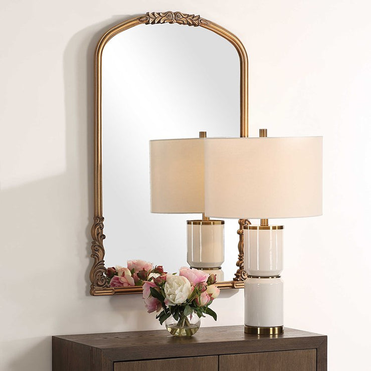 Casa Bella Living Engineered Wood Finished Rich Antique Gold Mirror