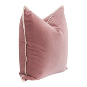 Essentials For Living The Not So Basic 20” Essential Pillow ~ Petal Velvet, Jute Flat Piping
