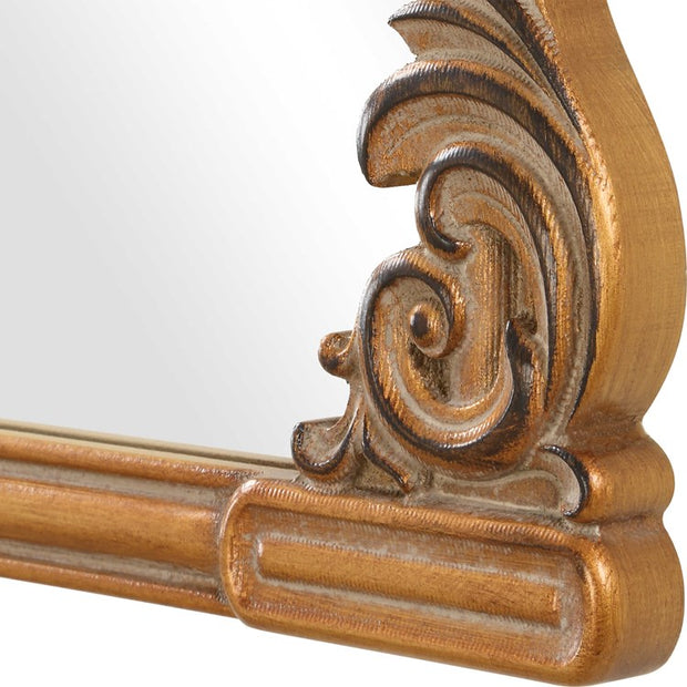 Casa Bella Living Engineered Wood Finished Rich Antique Gold Mirror