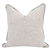 Essentials For Living The Not So Basic 22” Essential Pillow ~ Howell Natural, Dark Dove Velvet Piping