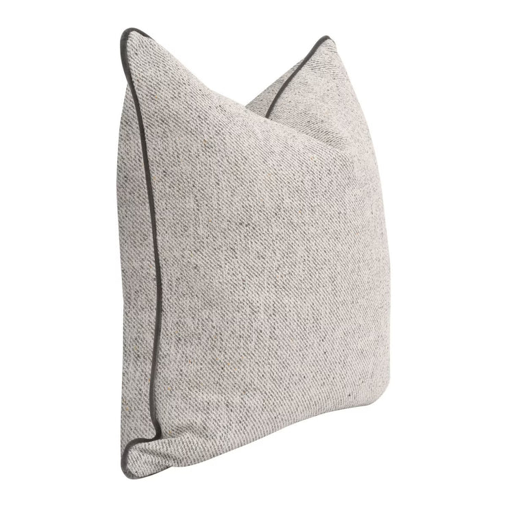 Essentials For Living The Not So Basic 22” Essential Pillow ~ Howell Natural, Dark Dove Velvet Piping