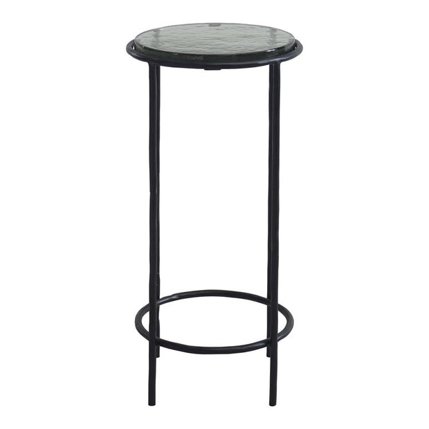 Casa Bella Living Finished Black Textured Iron Accent Table