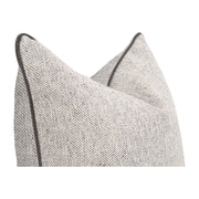 Essentials For Living The Not So Basic 22” Essential Pillow ~ Howell Natural, Dark Dove Velvet Piping
