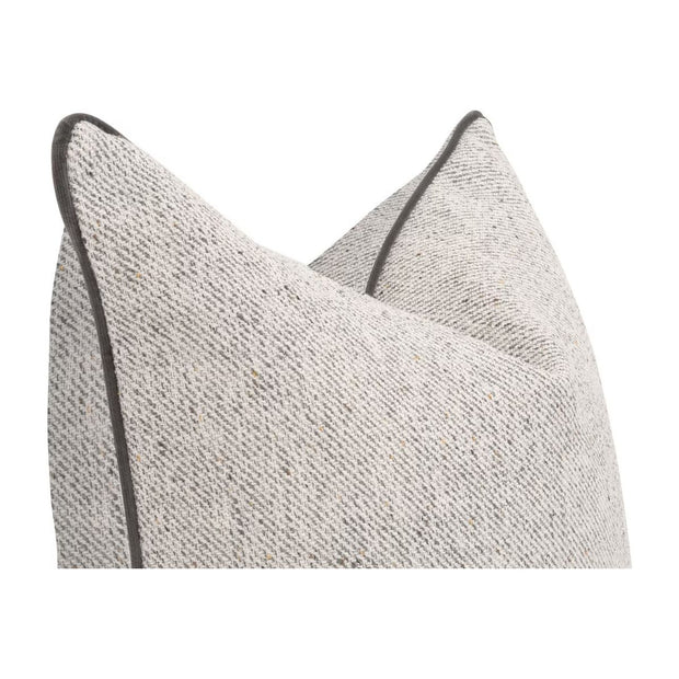 Essentials For Living The Not So Basic 22” Essential Pillow ~ Howell Natural, Dark Dove Velvet Piping