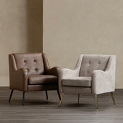Crestview Collection Lanna Cream Tufted Accent Chair