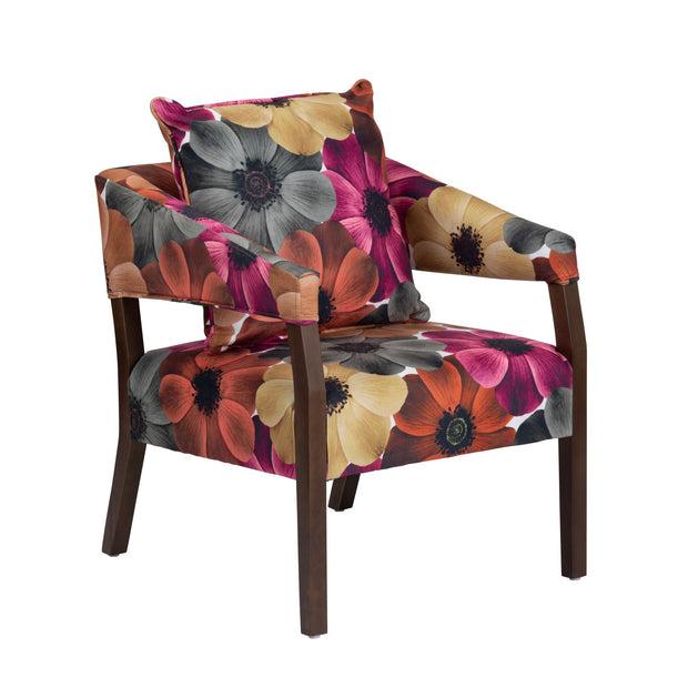 Crestview Collection Flora Bright Floral Accent Chair