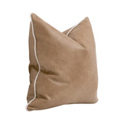 Essentials For Living The Not So Basic 22” Essential Pillow ~ Ivanhoe Toast, Performance Bisque French Linen Piping