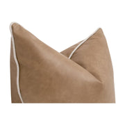 Essentials For Living The Not So Basic 22” Essential Pillow ~ Ivanhoe Toast, Performance Bisque French Linen Piping