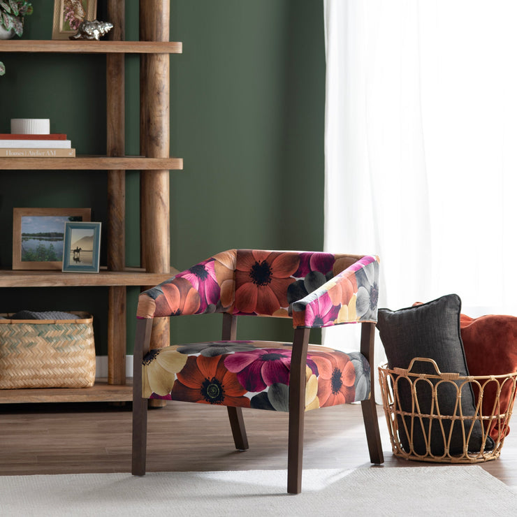 Crestview Collection Flora Bright Floral Accent Chair