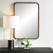 Casa Bella Living Textured Frame Finished In Rich Antique Gold Mirror