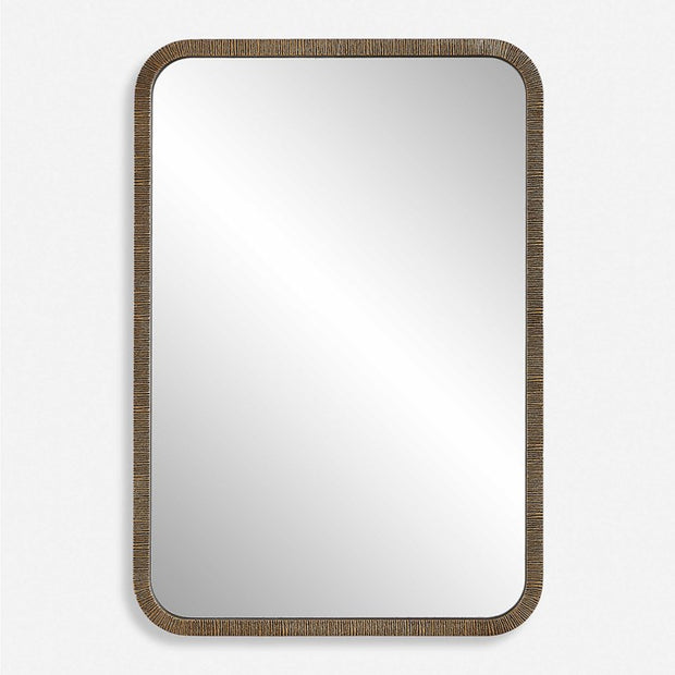 Casa Bella Living Textured Frame Finished In Rich Antique Gold Mirror