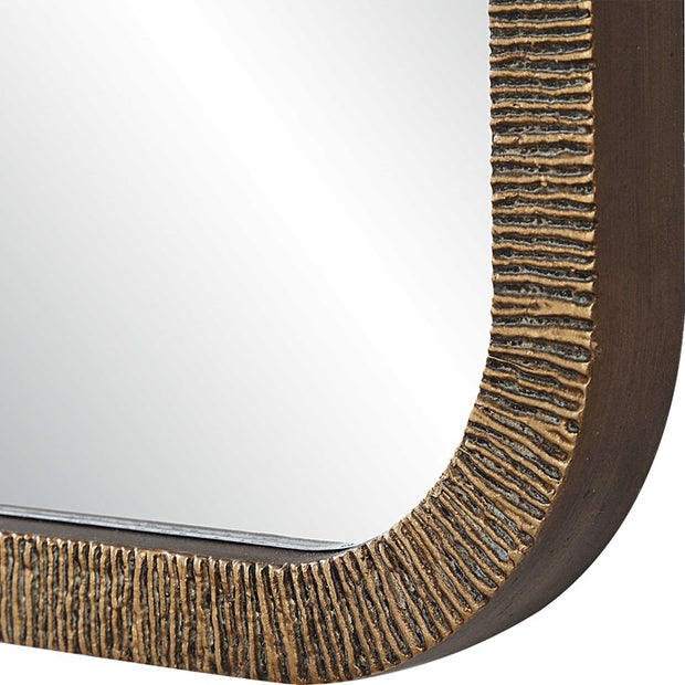 Casa Bella Living Textured Frame Finished In Rich Antique Gold Mirror