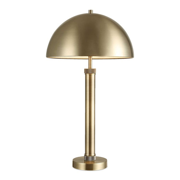 Casa Bella Living Dome Shaped Shade Finished In Antique Brass Table Lamp