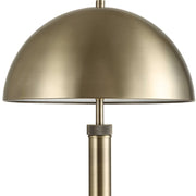 Casa Bella Living Dome Shaped Shade Finished In Antique Brass Table Lamp