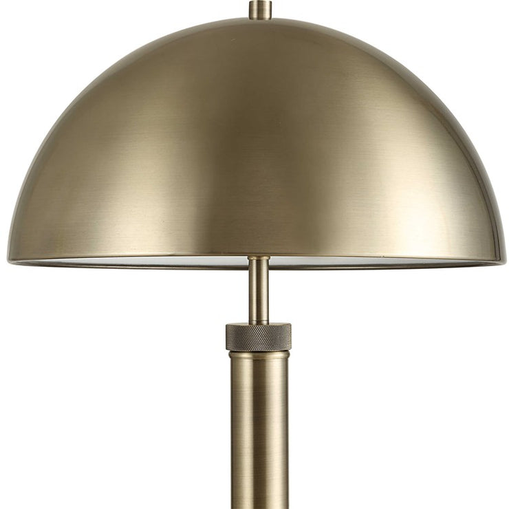 Casa Bella Living Dome Shaped Shade Finished In Antique Brass Table Lamp