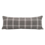 Essentials For Living The Not So Basic 34” Essential Lumbar Pillow ~ LiveSmart Walden Smoke, LiveSmart Machale-Ivory Piping
