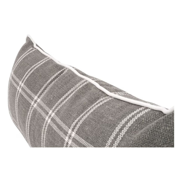 Essentials For Living The Not So Basic 34” Essential Lumbar Pillow ~ LiveSmart Walden Smoke, LiveSmart Machale-Ivory Piping