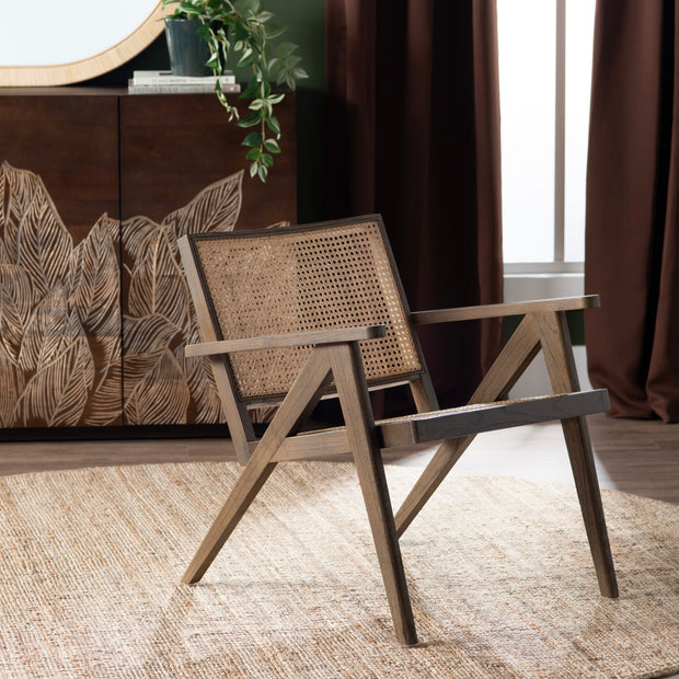 Crestview Collection Domingo Mindi Wood Accent Chair