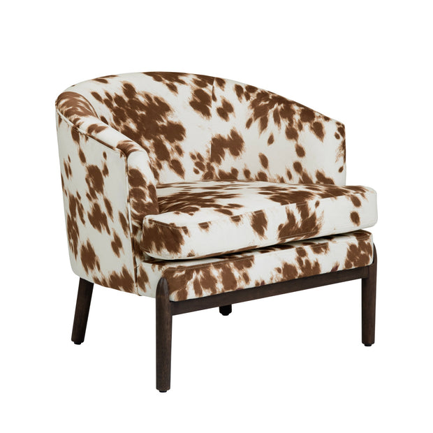Crestview Collection Chapman Cowhide Pattern Accent Chair