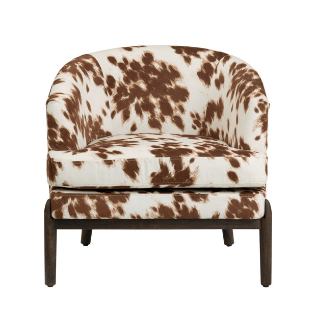Crestview Collection Chapman Cowhide Pattern Accent Chair