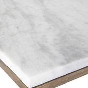 Casa Bella Living Brass Frame White Marble Accent Table
