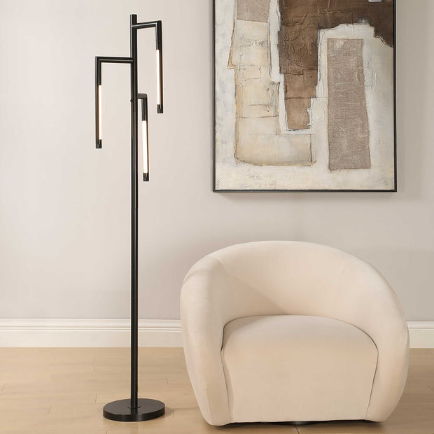 Casa Bella Living Sleek Black LED Floor Lamp