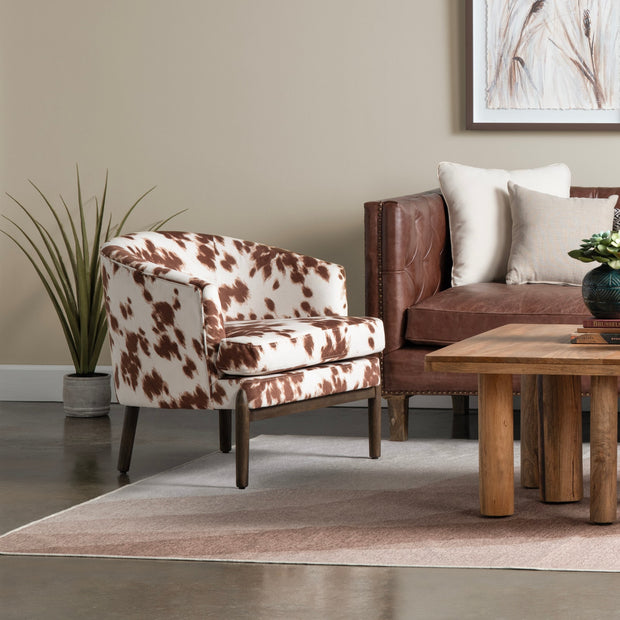 Crestview Collection Chapman Cowhide Pattern Accent Chair