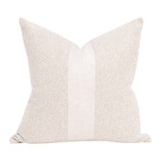 Essentials For Living The Split Decision 22” Essential Pillow ~ LiveSmart Gellar-Linen, Performance Textured Cream Linen Stripe