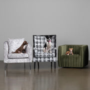 Crestview Collection Kimble Black and White Pattern Accent Chair