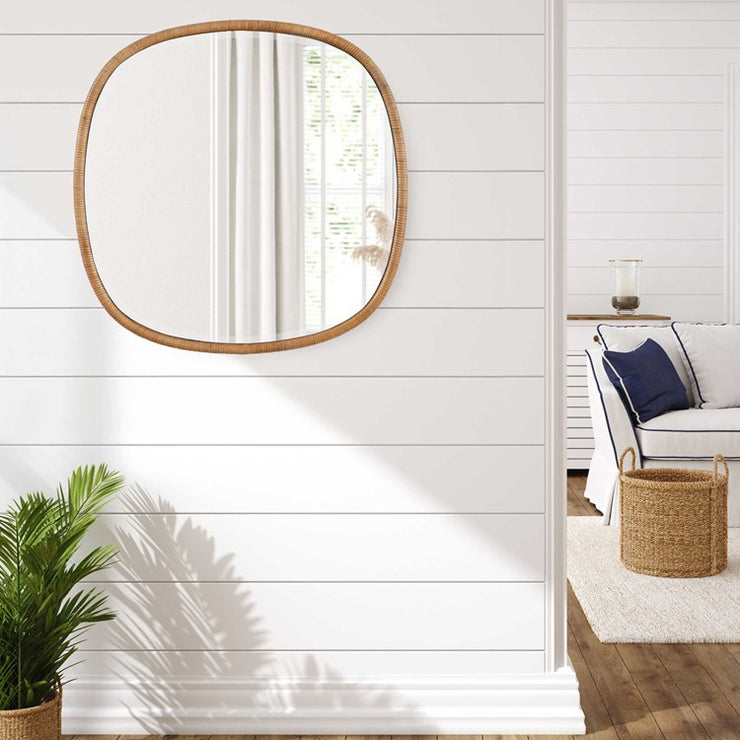 Casa Bella Living Natural Rattan Round Mirror