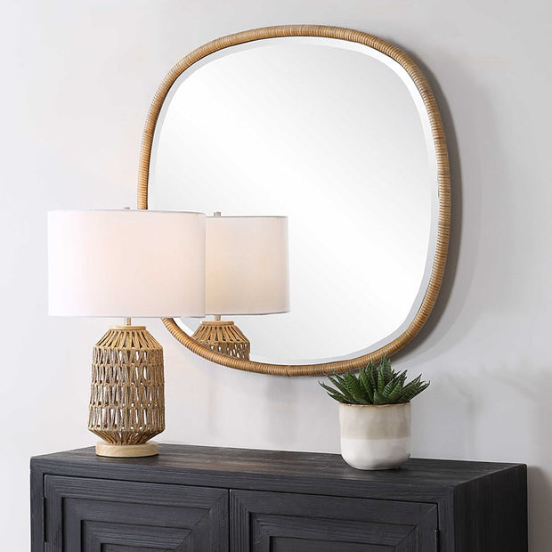 Casa Bella Living Natural Rattan Round Mirror