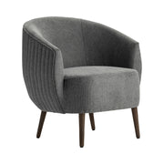 Crestview Collection Logan Gray Barrel Accent Chair