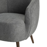 Crestview Collection Logan Gray Barrel Accent Chair