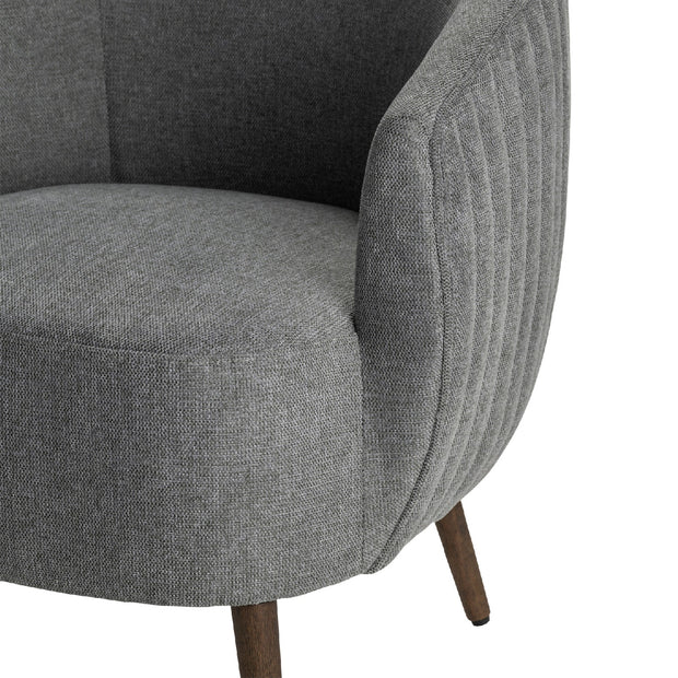 Crestview Collection Logan Gray Barrel Accent Chair