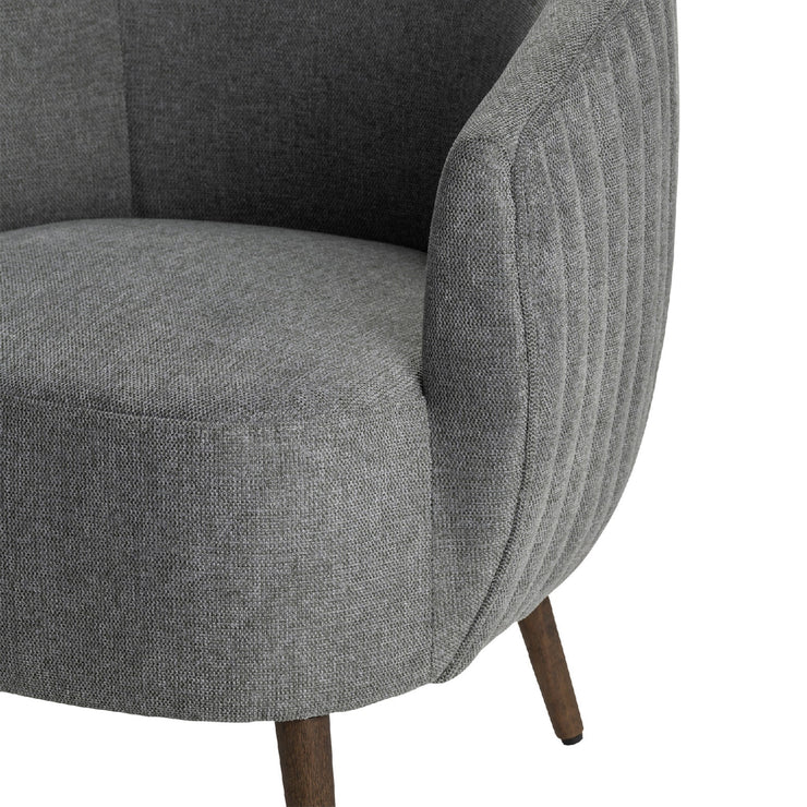 Crestview Collection Logan Gray Barrel Accent Chair