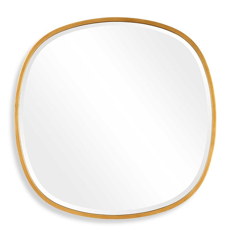 Casa Bella Living Modern Classic Round Gold Leaf Finished Mirror
