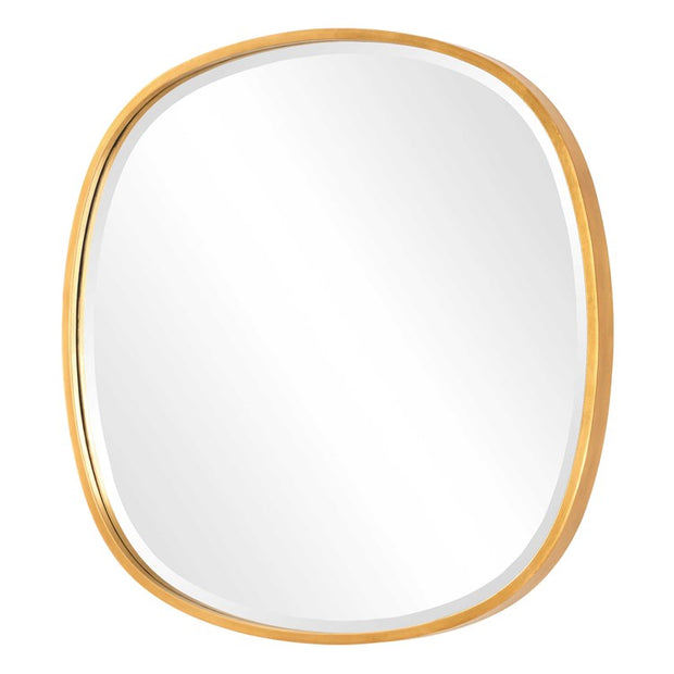 Casa Bella Living Modern Classic Round Gold Leaf Finished Mirror