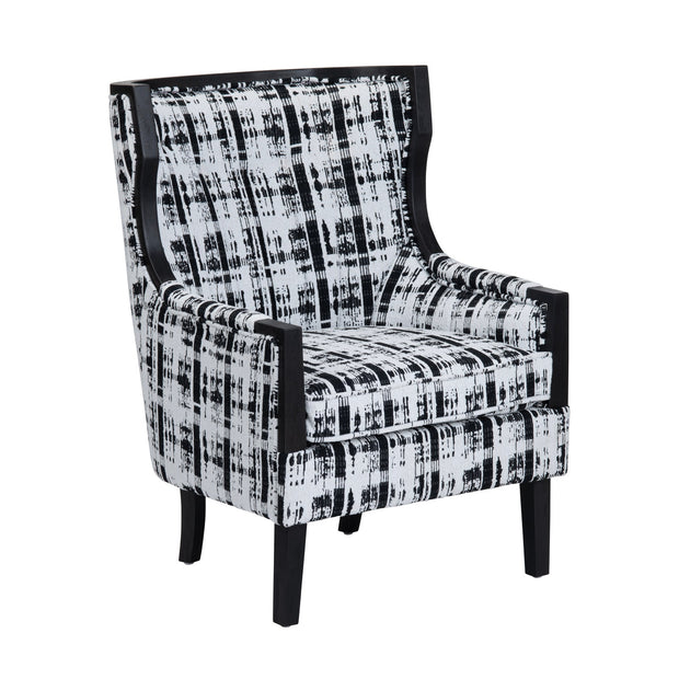 Crestview Collection Kimble Black and White Pattern Accent Chair