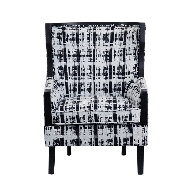 Crestview Collection Kimble Black and White Pattern Accent Chair