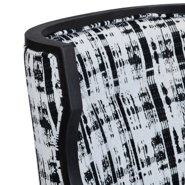 Crestview Collection Kimble Black and White Pattern Accent Chair